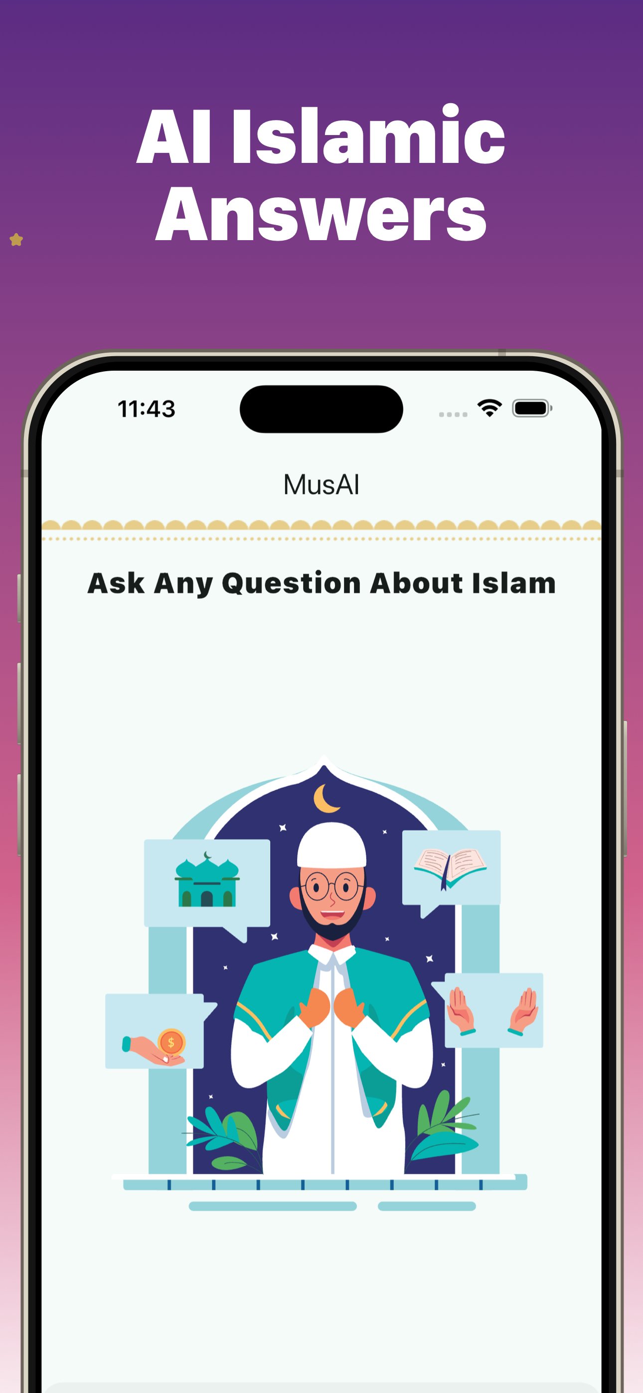 MusAI — Muslim Expert AI Islamic assistant ready to answer any question about Islam