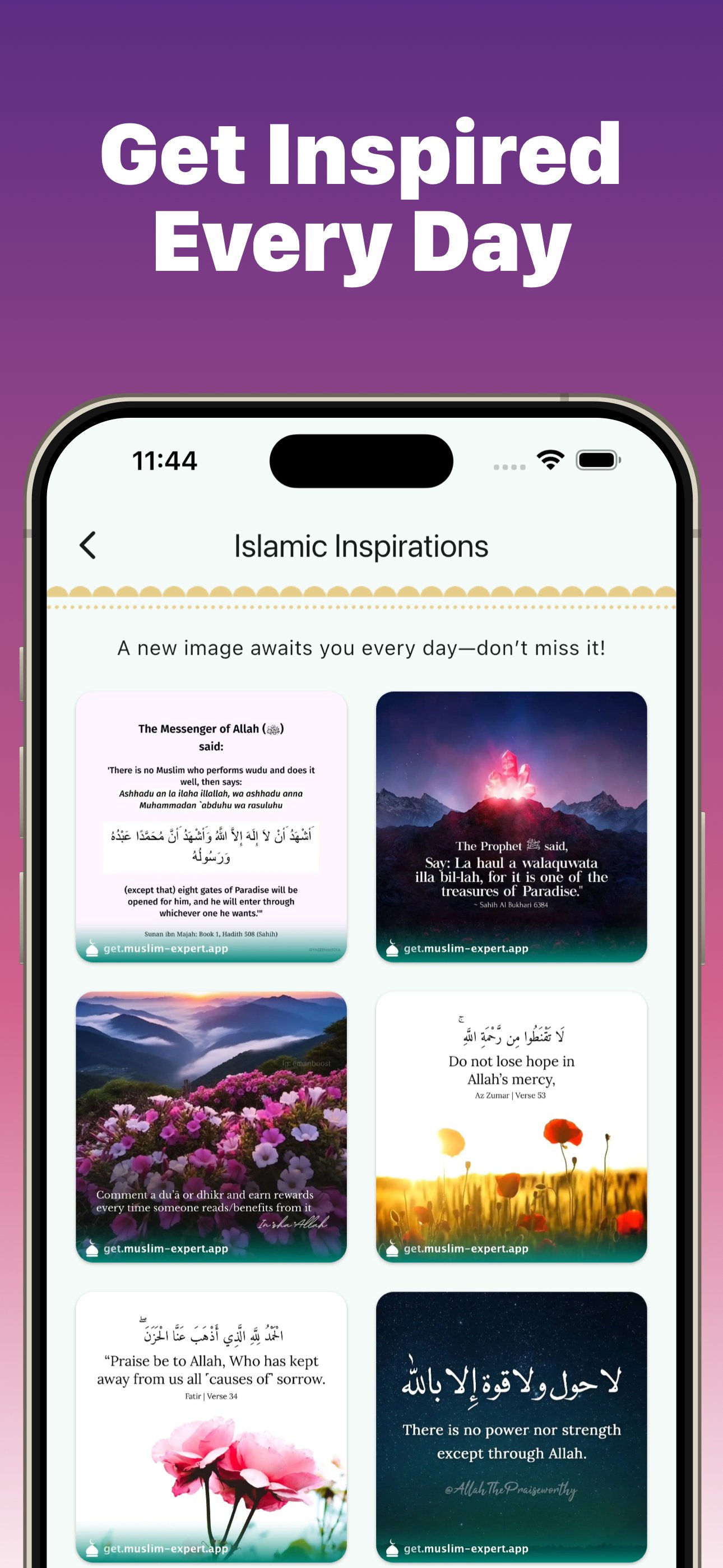 Muslim Expert daily Islamic inspirations with hadith quotes and beautiful images