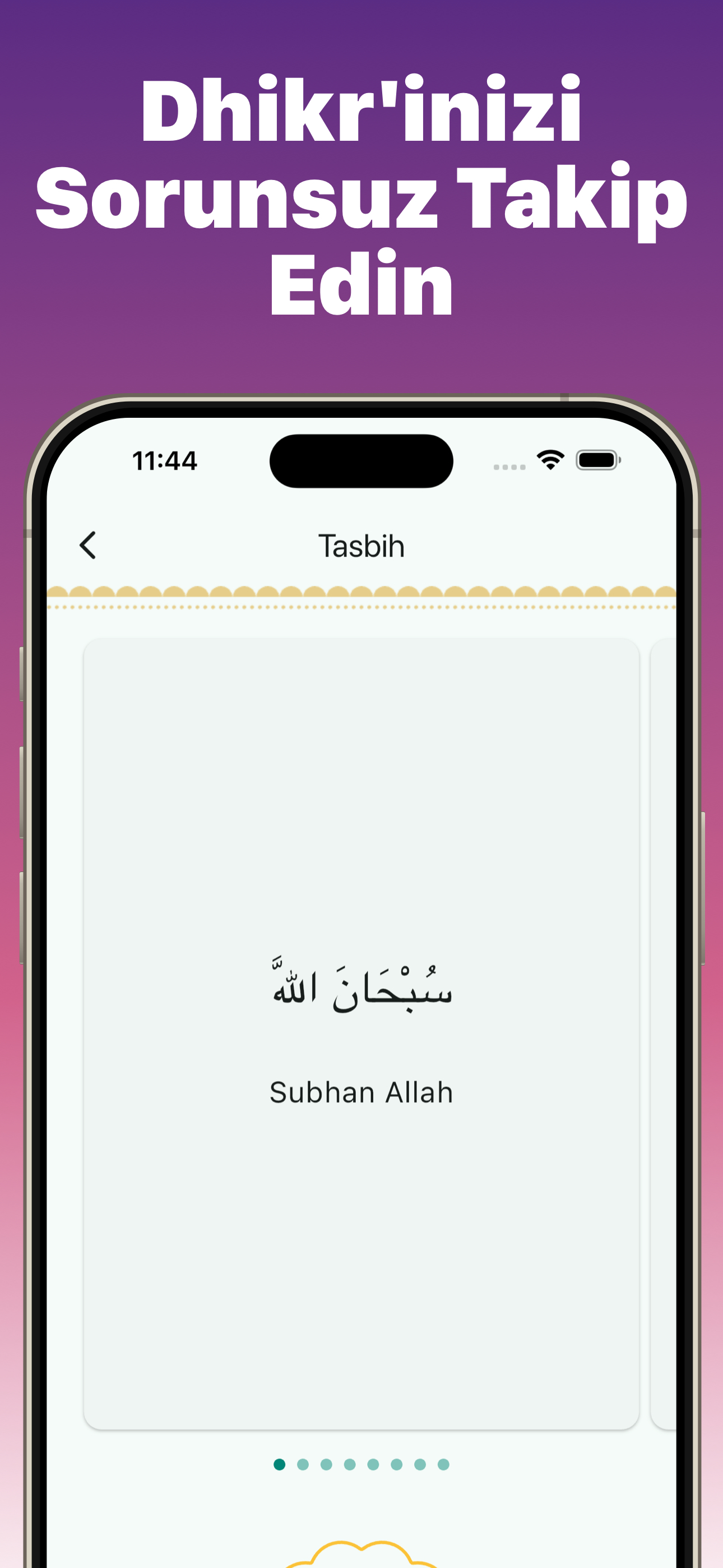 Muslim Expert Tasbih Dhikr counter showing Subhan Allah